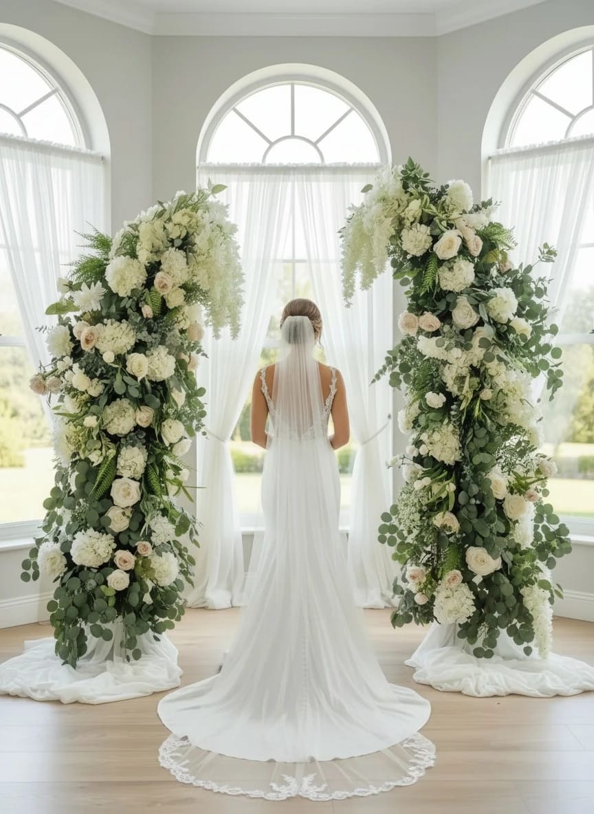 Beautifully styled wedding ceremony detail